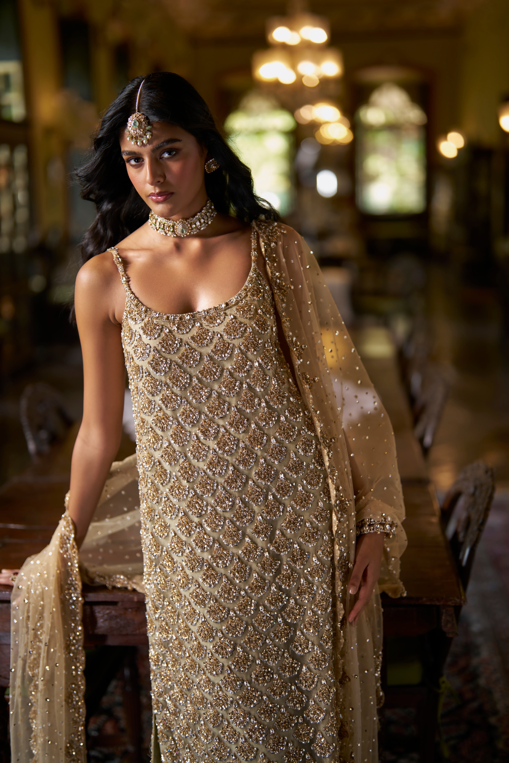 Sage Green Sequin Pant Set