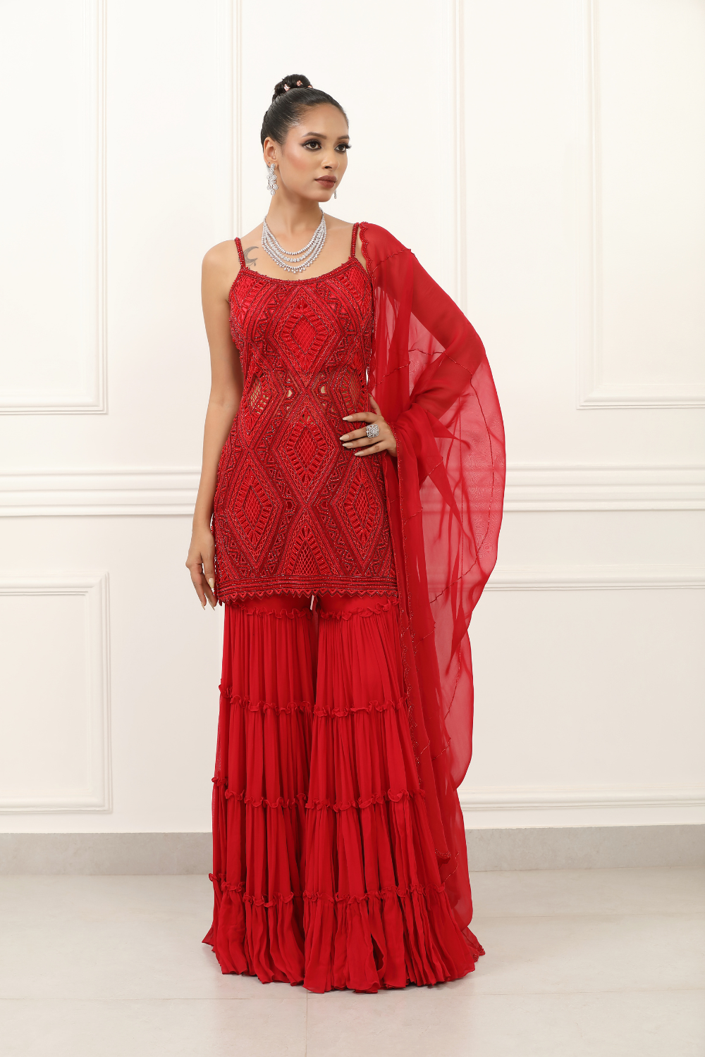 Scarlet Royale Gharara Set