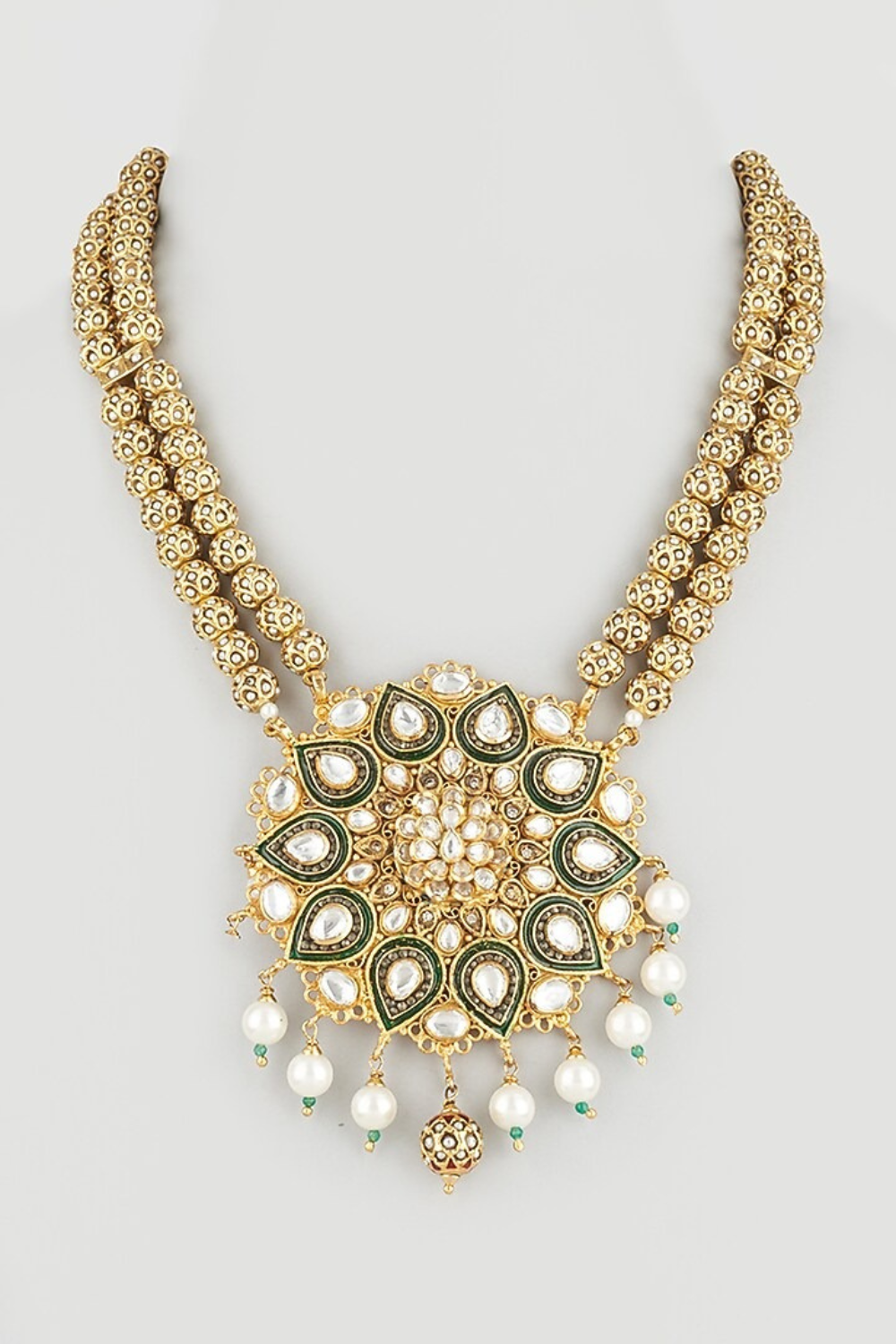 Kundan Floral Pendant Necklace