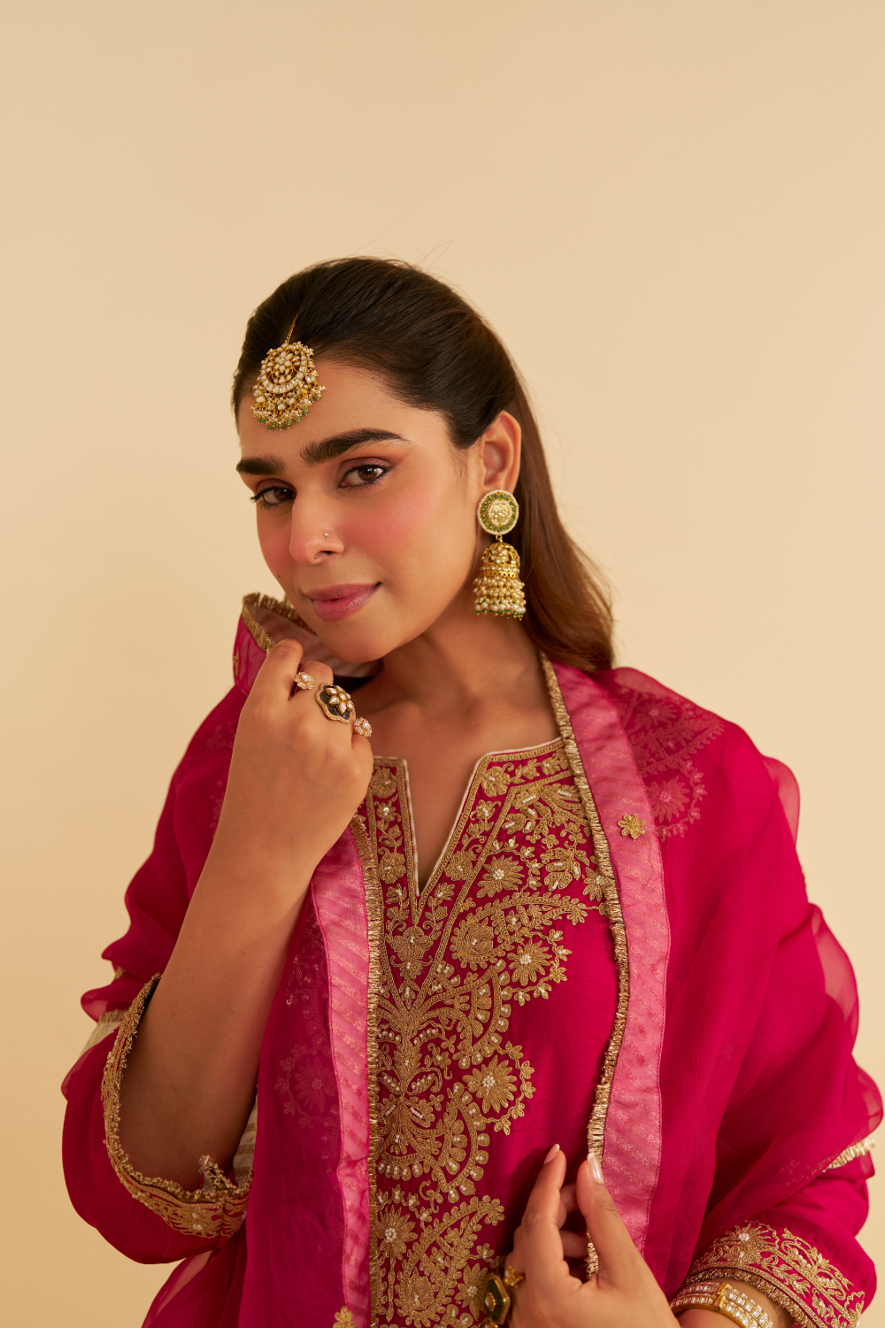HIBA - LONG KAFTAN WITH SALWAR AND DUPATTA