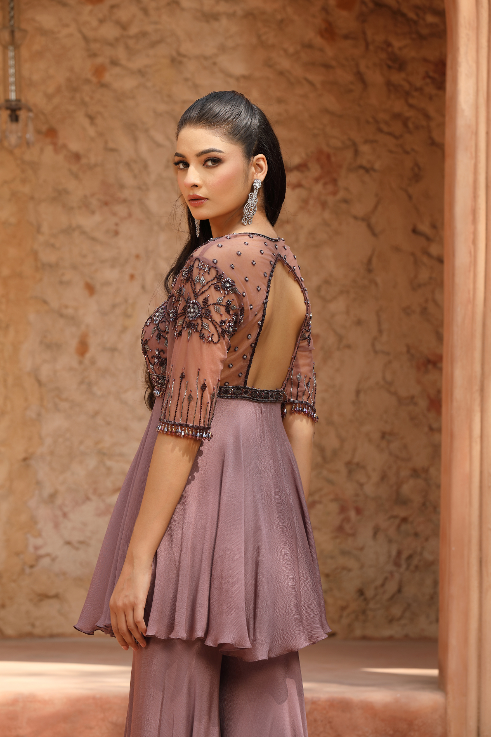 Dusky Bloom Gharara Set