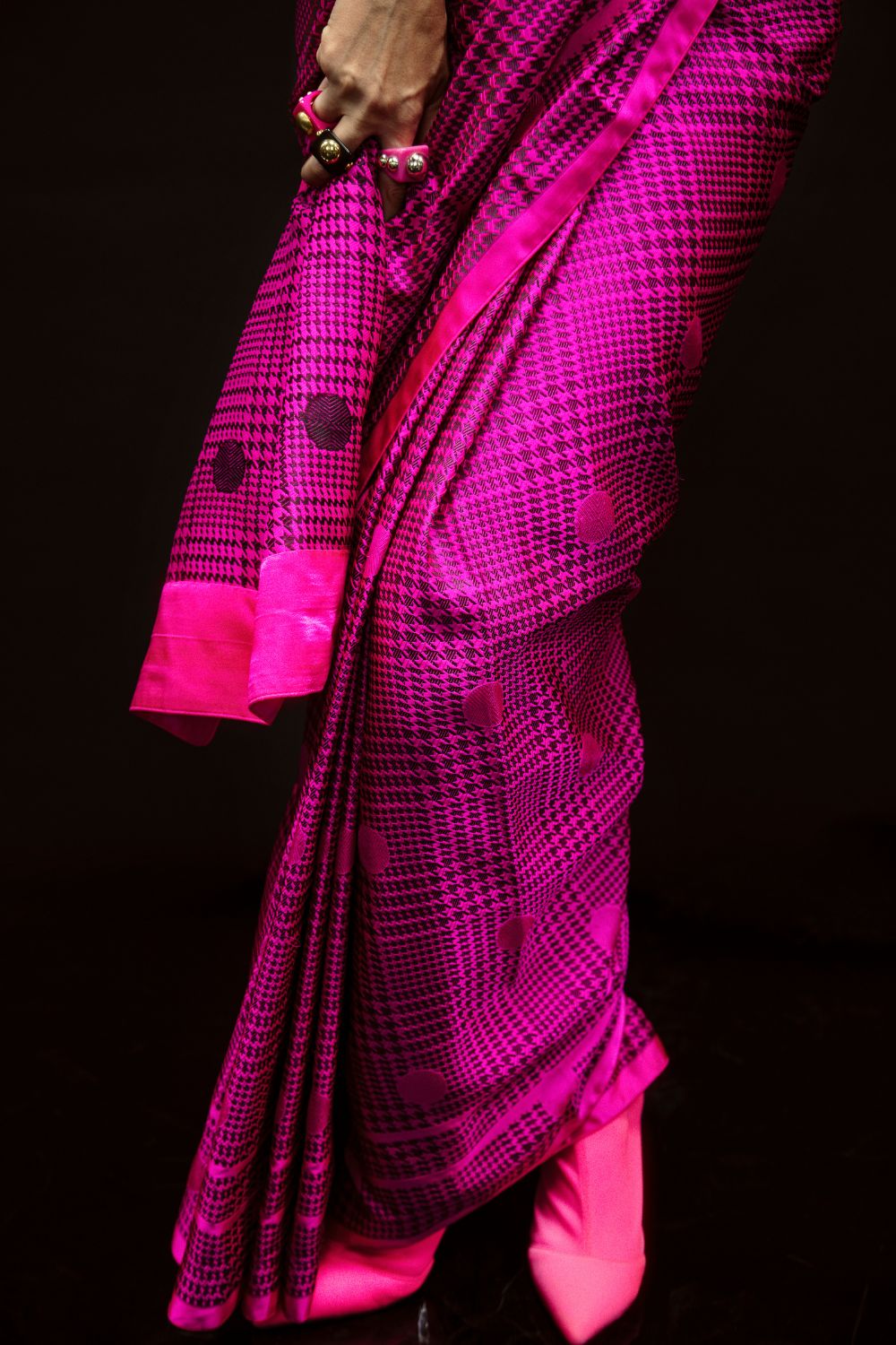 Pink Polka Glen plaid