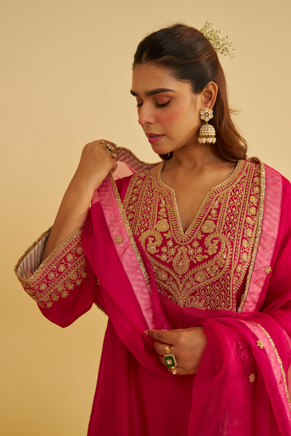 MEHZA - SHORT CHAUGA WITH SALWAR AND DUPATTA