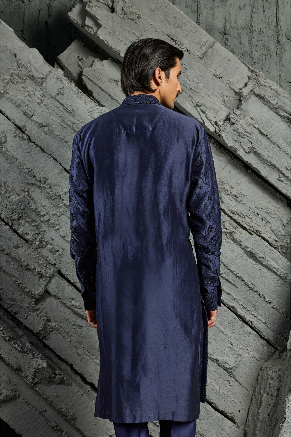 Azure Blossom Embroidered Kurta Set