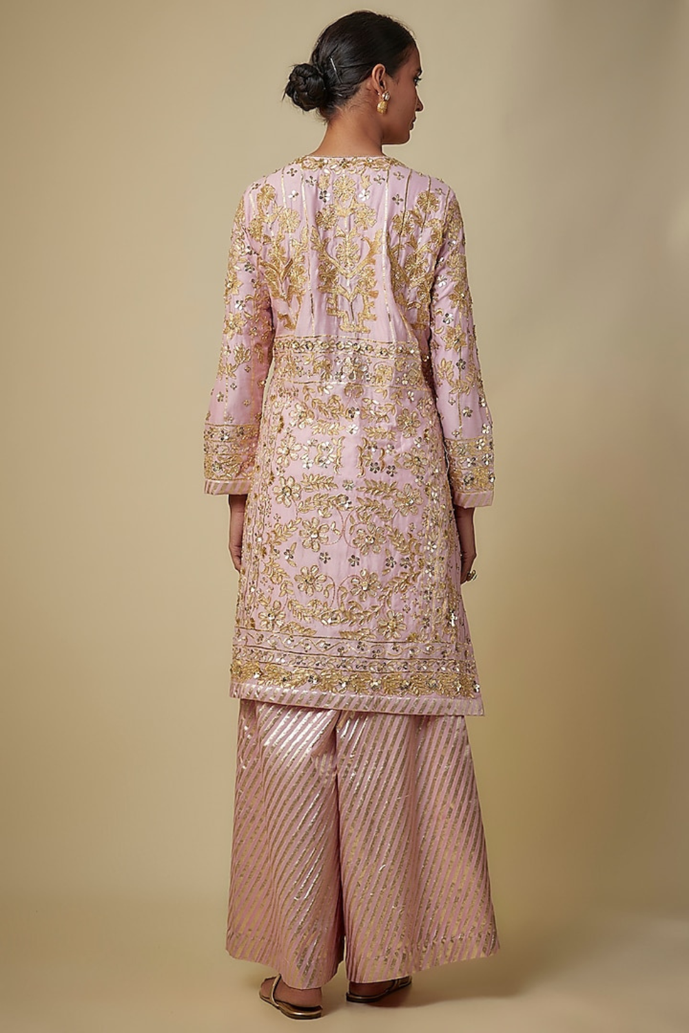 BABY PINK KURTA PANT AND DUPATTA SET