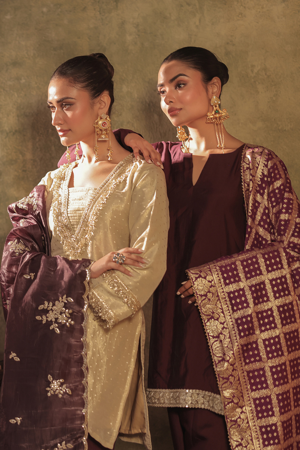 Plum Kurta Farshi Set