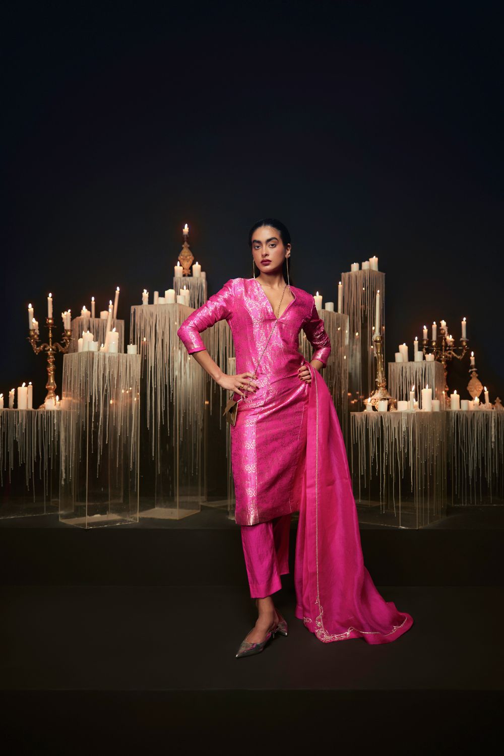 Sweet Rose Suit Rani Pink