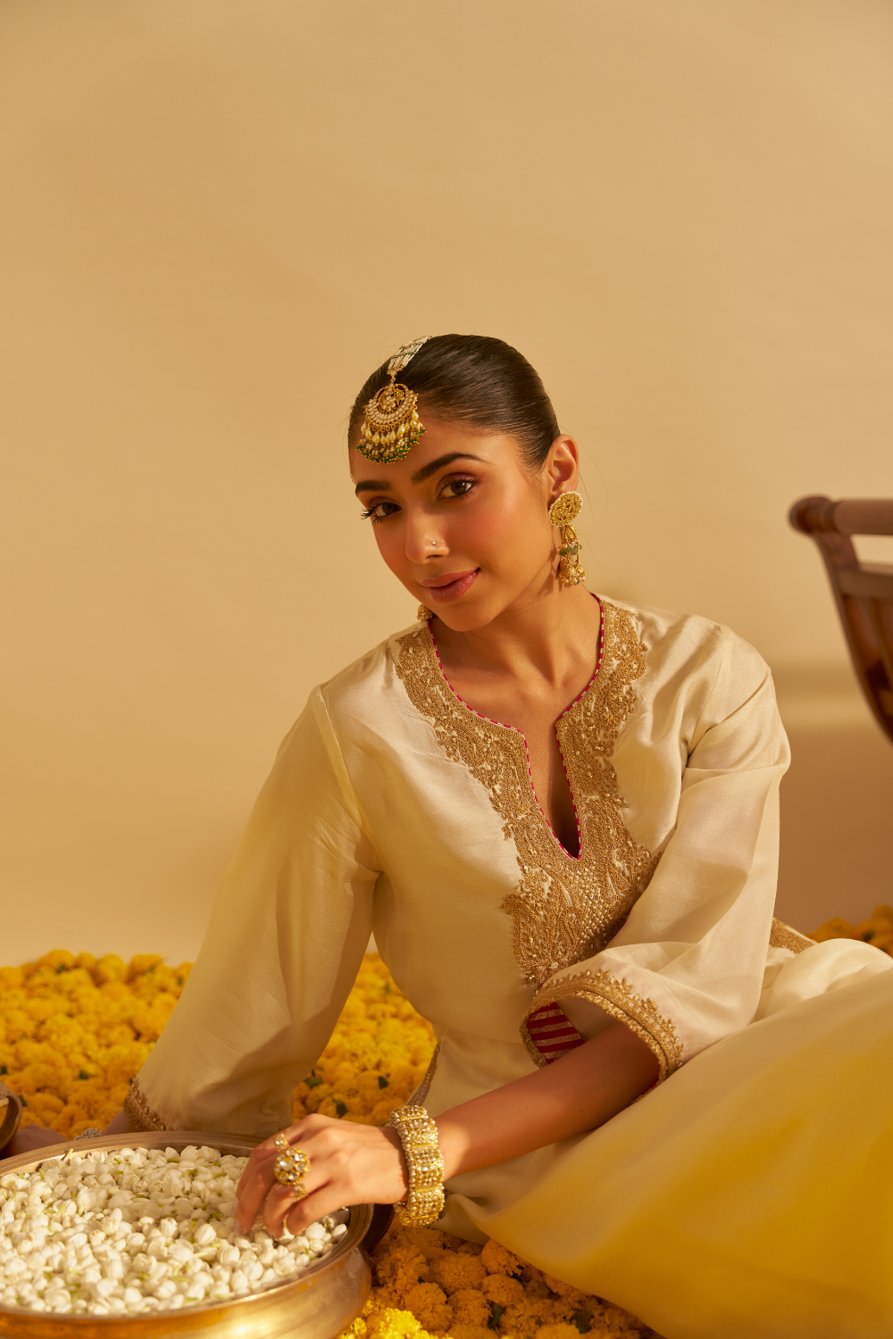 AMAYA - LONG KAFTAN WITH SALWAR AND DUPATTA
