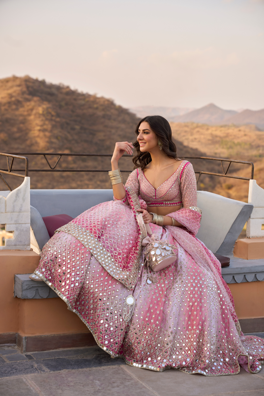 Pink Hues Printed Lehenga