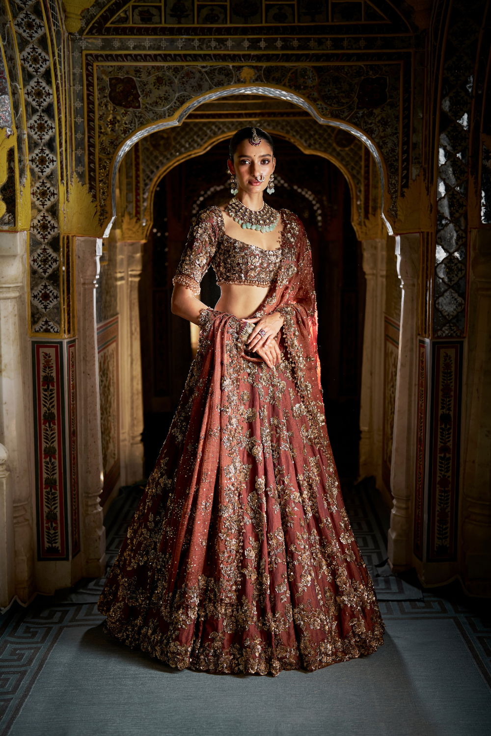 Bronze Gold Lehenga Set