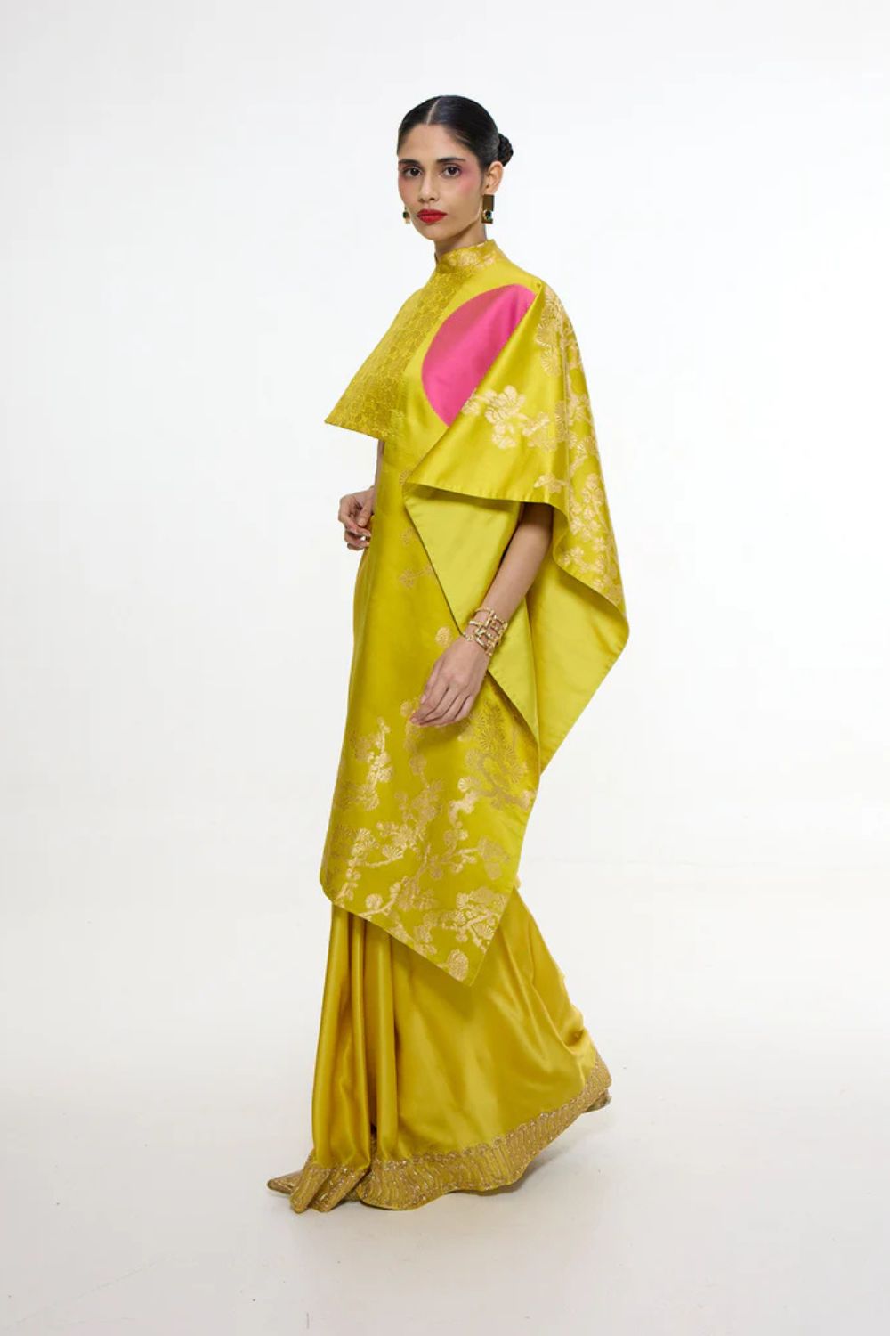 Handwoven Canary Yellow Silk Shawl