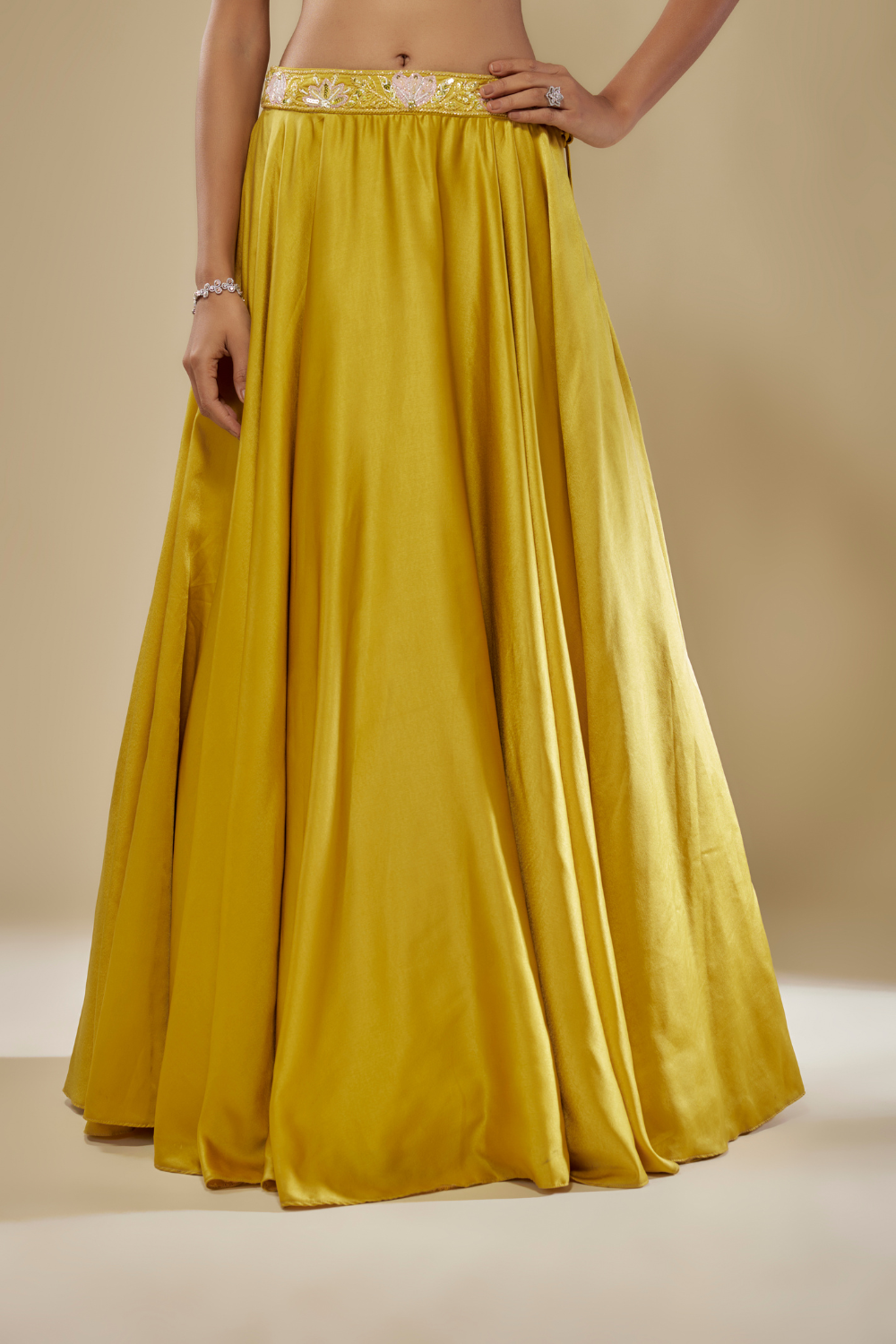 MUSTARD YELLOW LEHENGA CHOLI DUPATTA SET