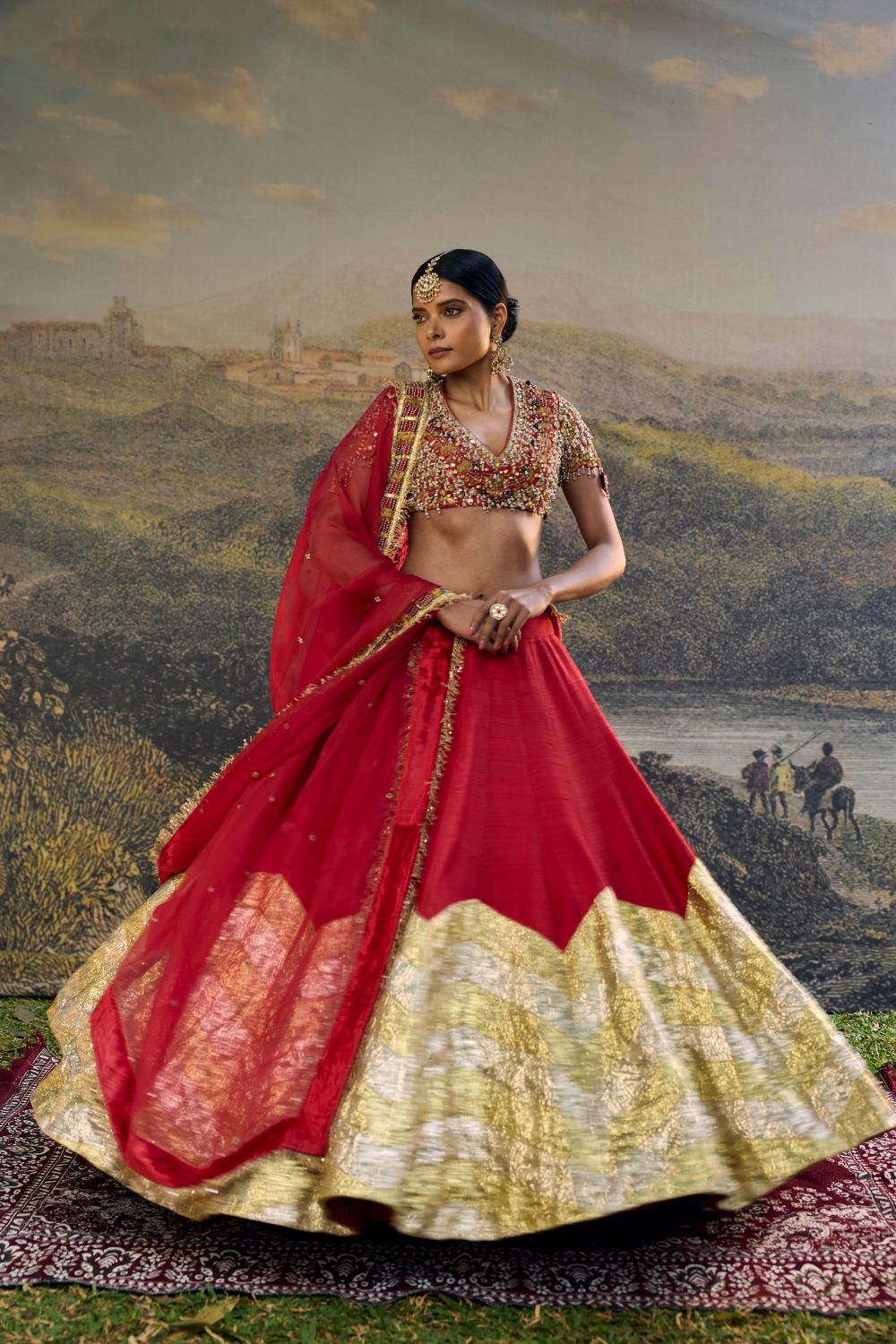 Lalima Jadau Lehenga Set