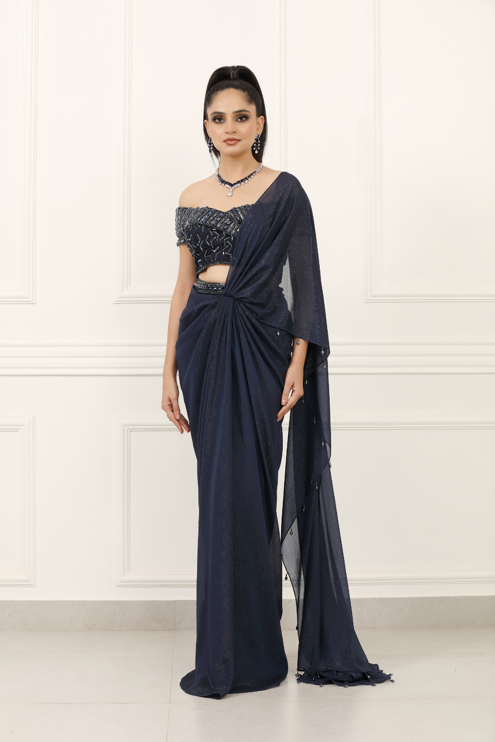 Starlight Symphony Drape Saree