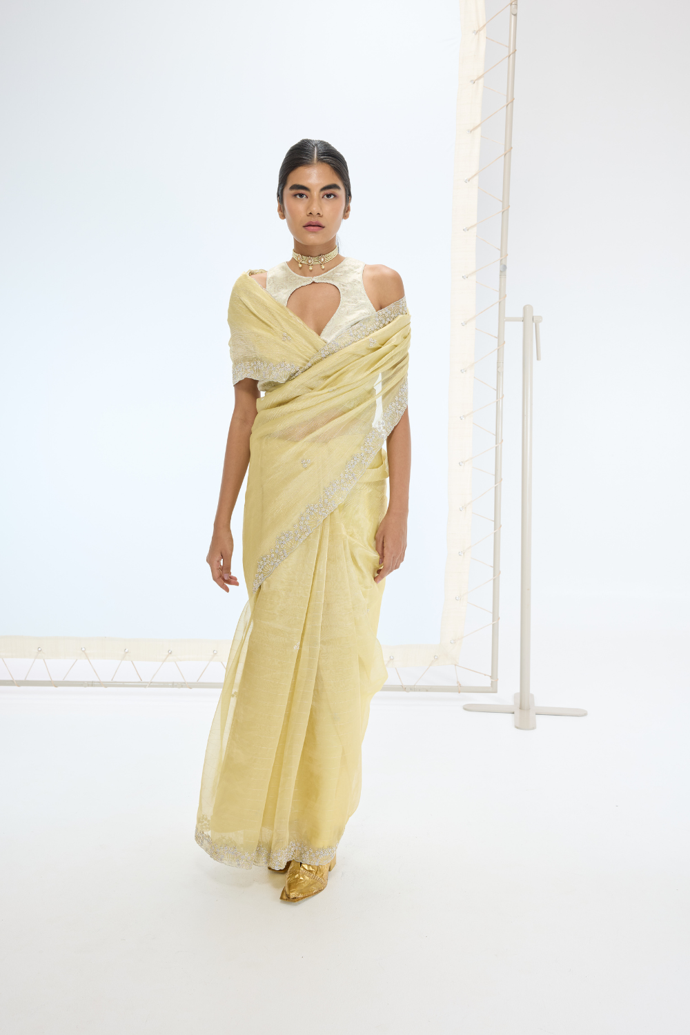 The Eva Saree in Lemon