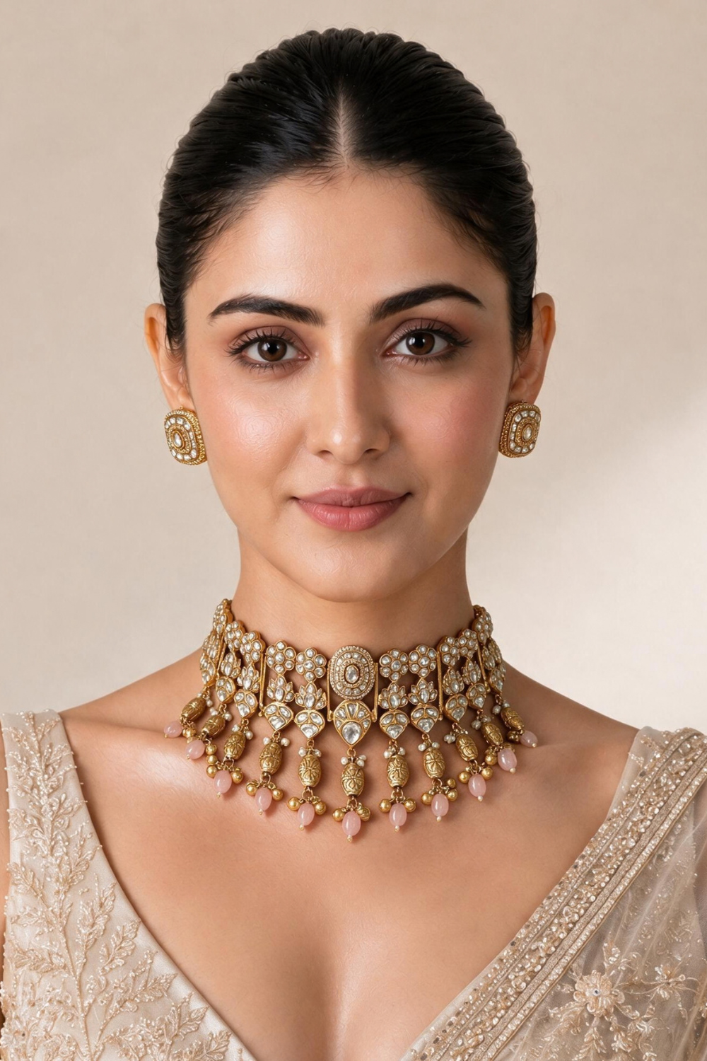 Gold Plated Kundan Choker Set