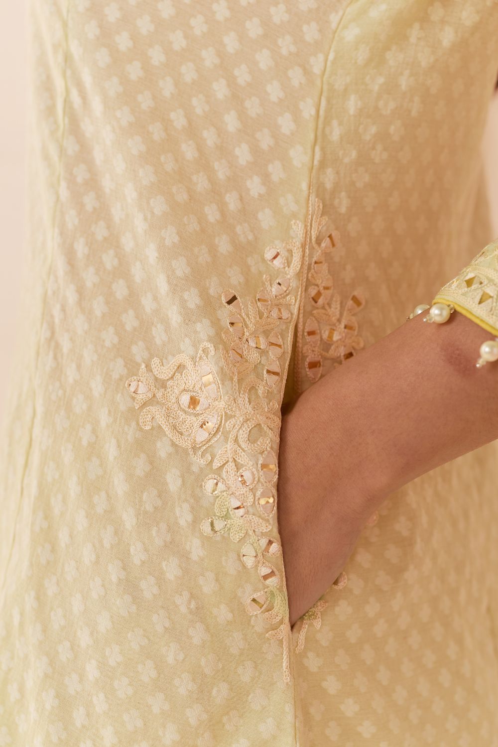 REEM - MINT GREEN SHORT CHOGA WITH DOGRI SALWAR AND DUPATTA