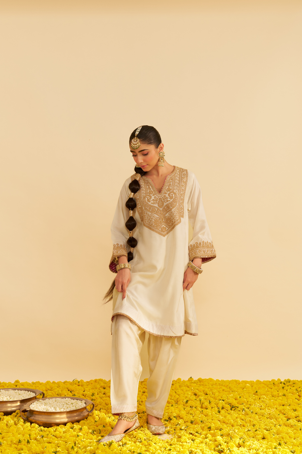 MEHZA - SHORT CHAUGA WITH SALWAR AND DUPATTA