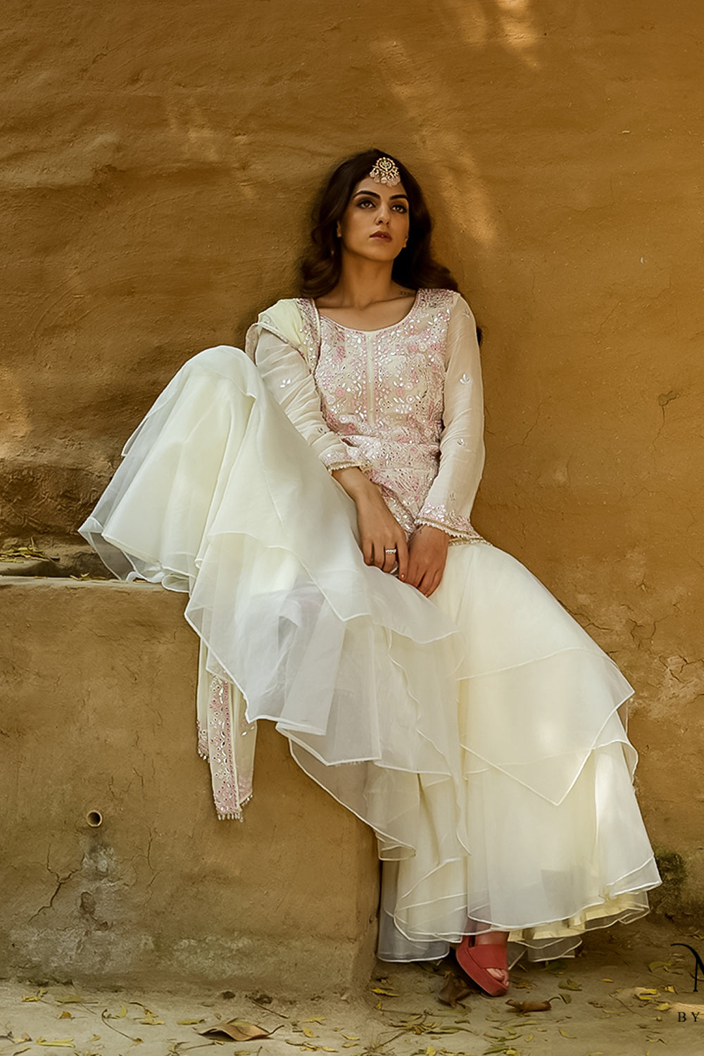 Zoya - Lemon Short Kurta Sharara Set