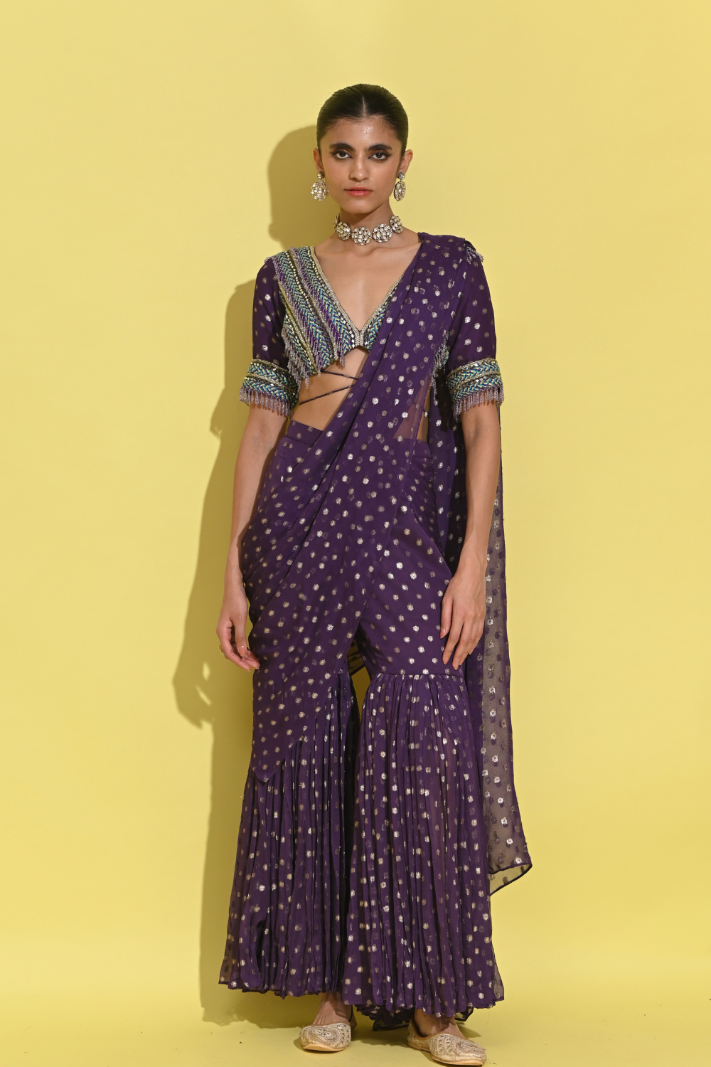 Violet Berry Sharara Set