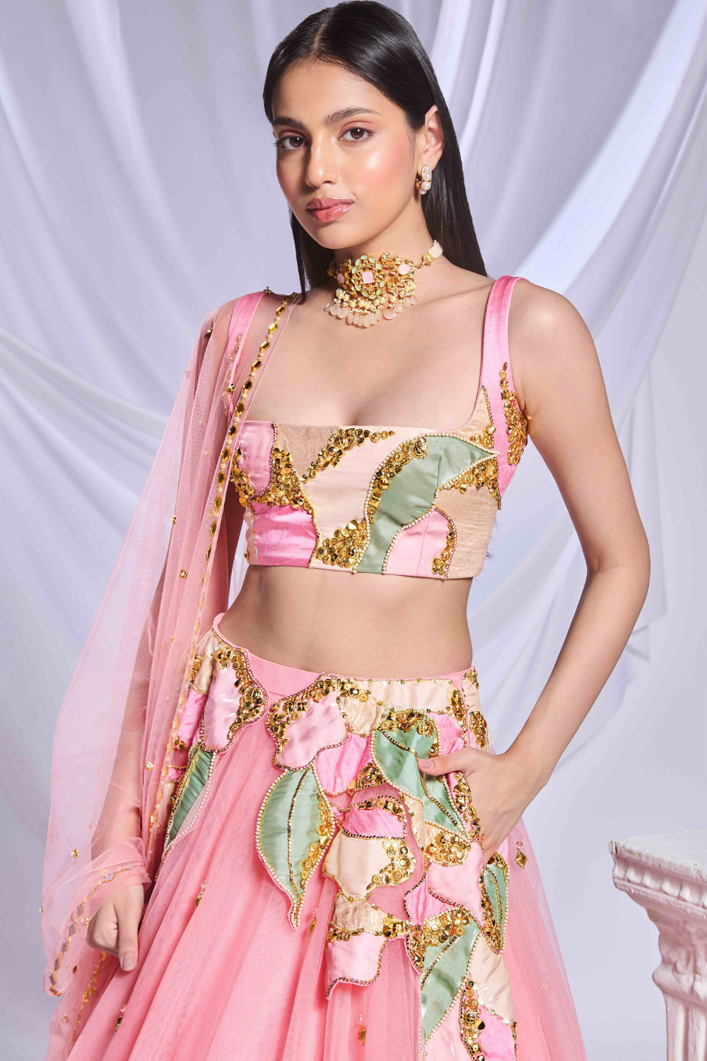 Preach Pink lehenga set
