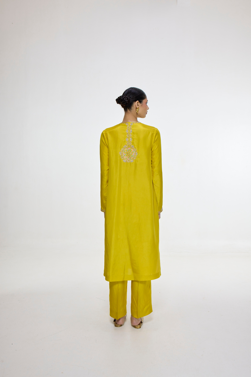 Handwoven Mustard Kurta Set