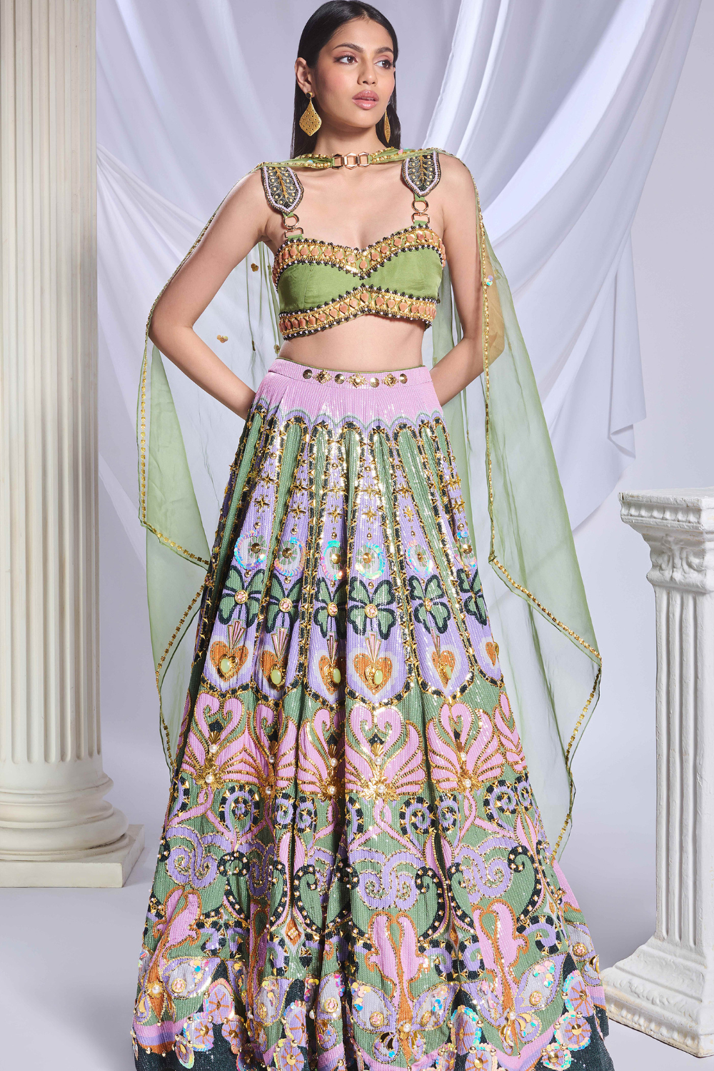 Celtic Hearts Lehenga Set