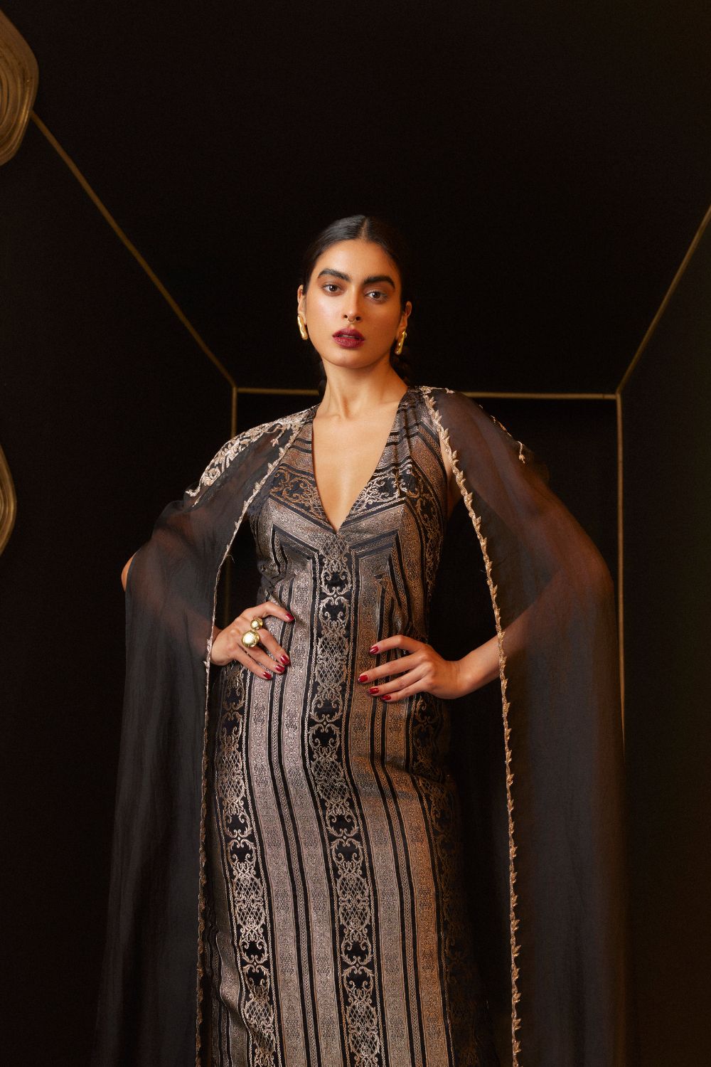 Pristine Kurta Set in Black