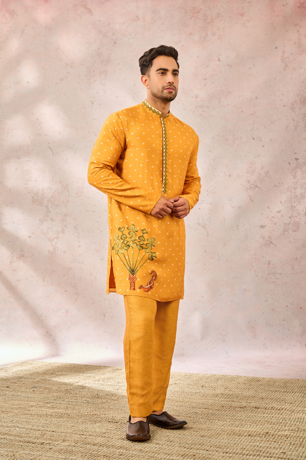 YELLOW SPADE BLOSSOM KURTA