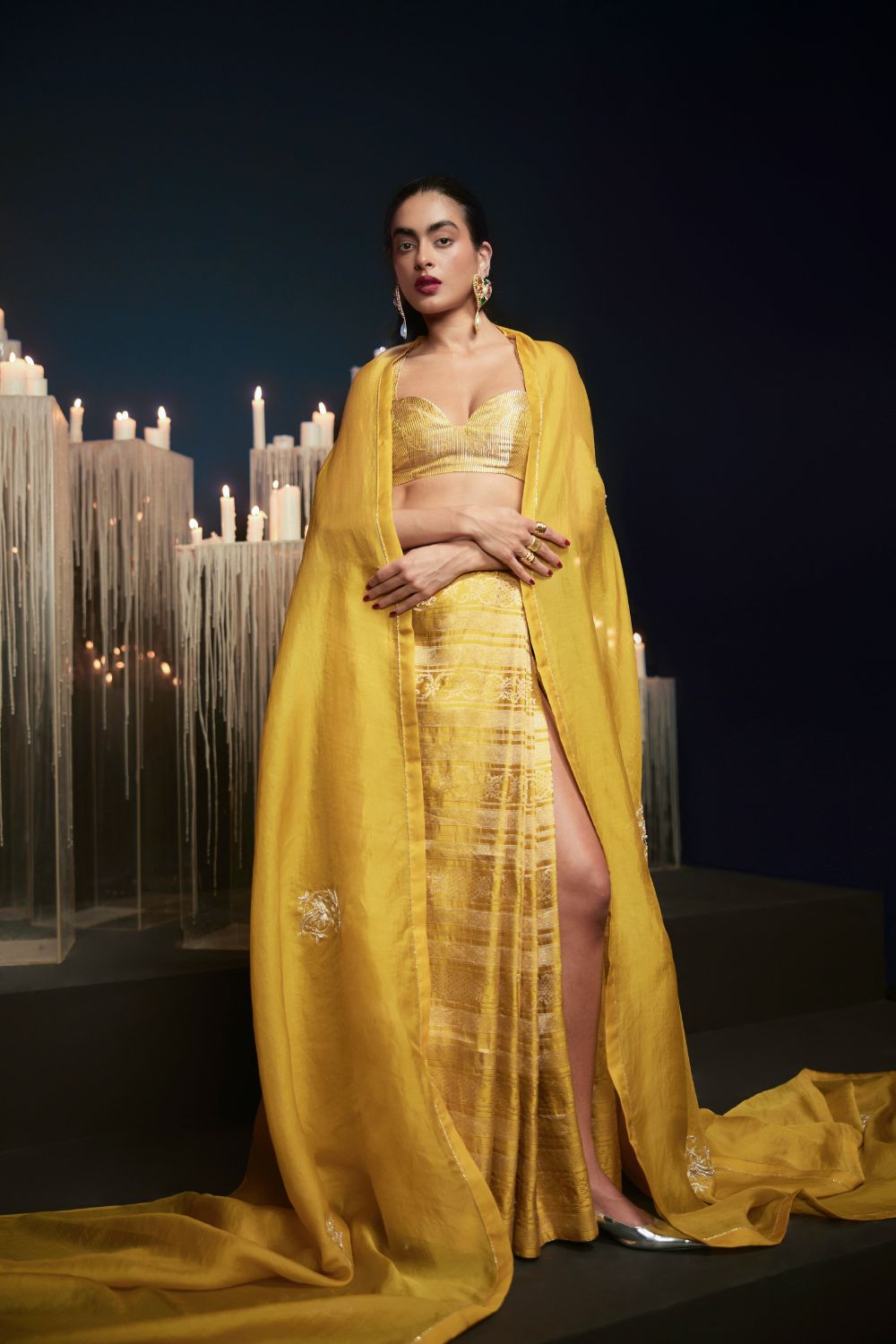 I do Saree in Mustard