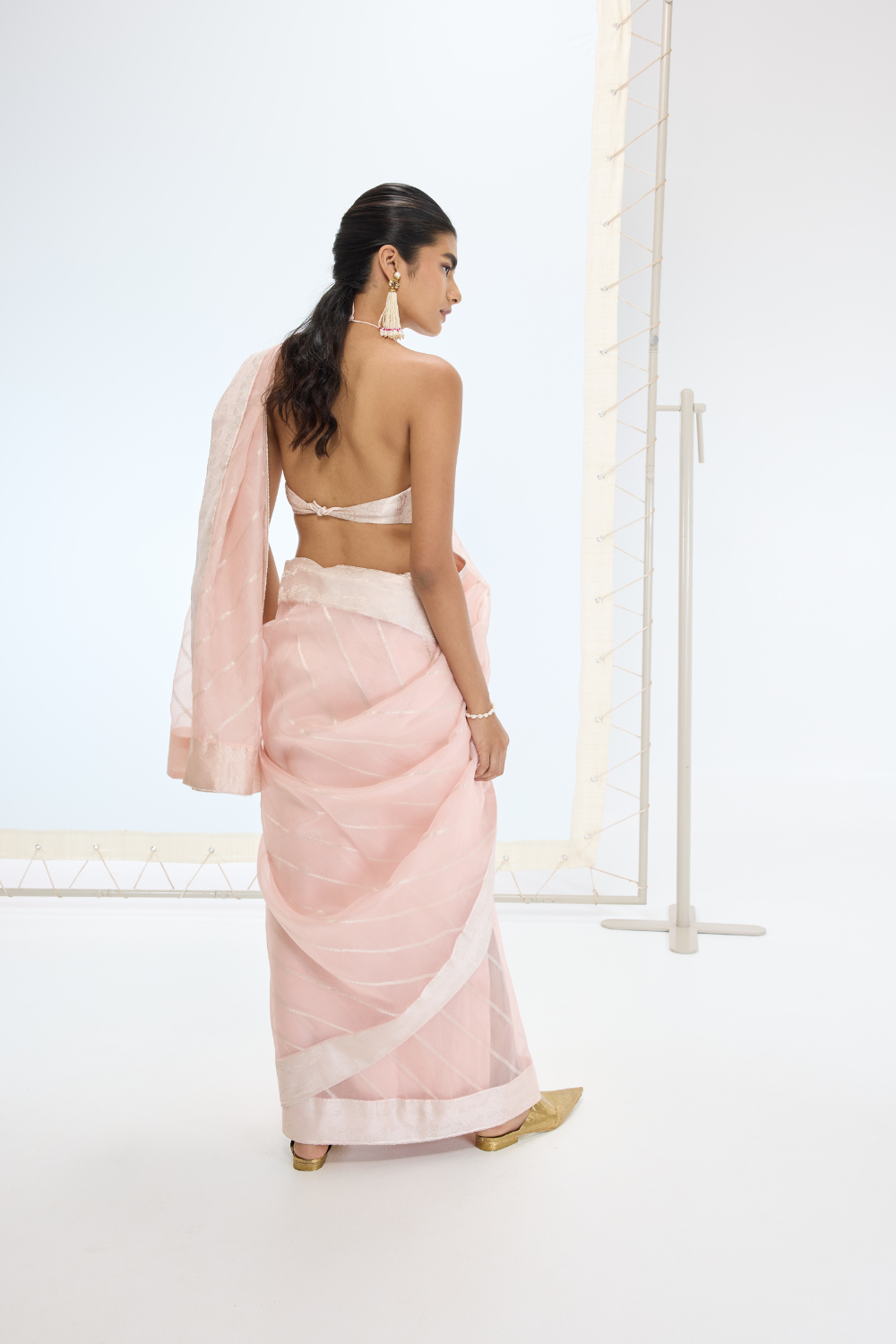 The Ivy Saree in Peach