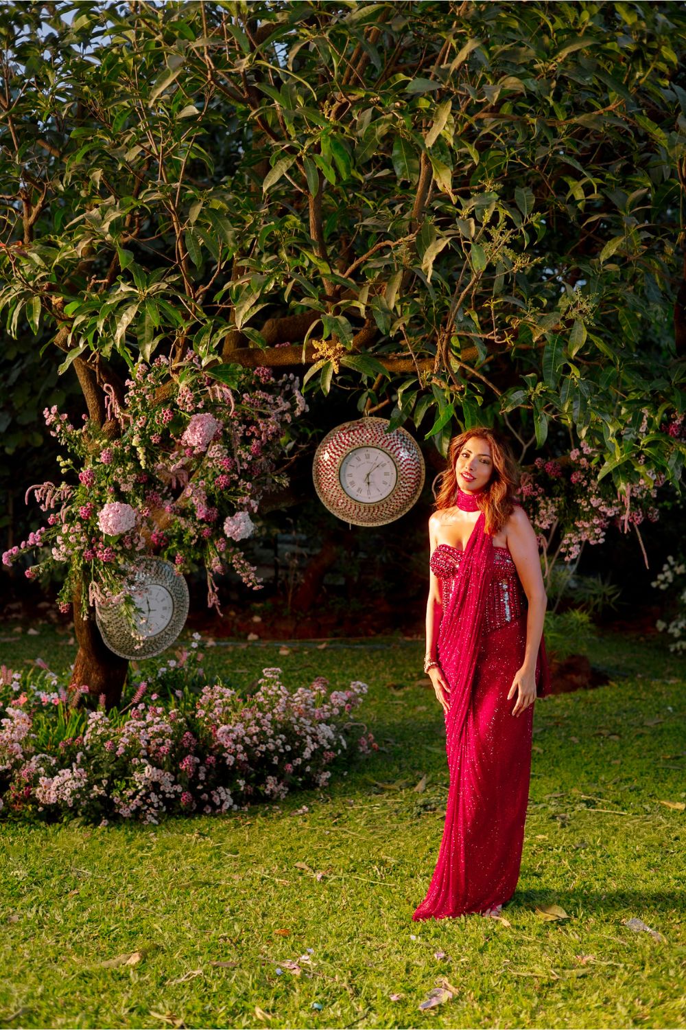 Crimson Stardust Drape Set