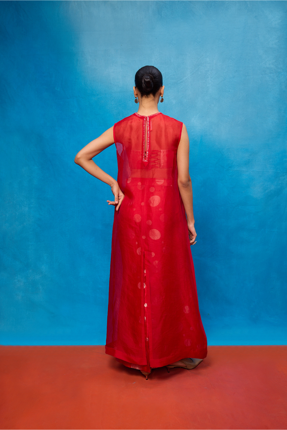 Handwoven Red Silk Banarasi Suit Set