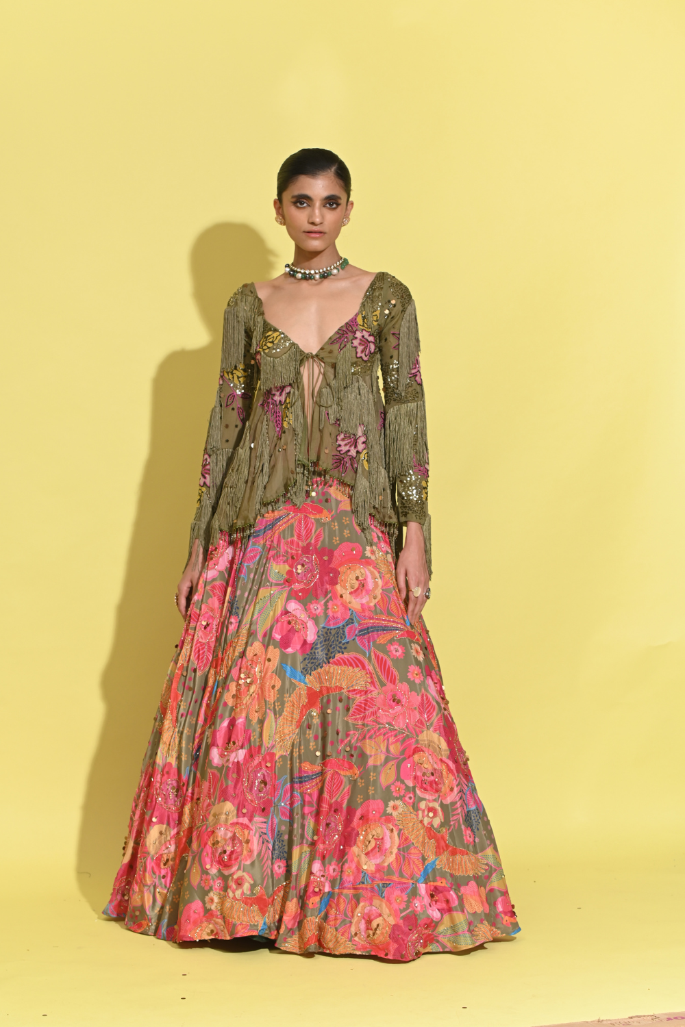 Gul Peplum Set