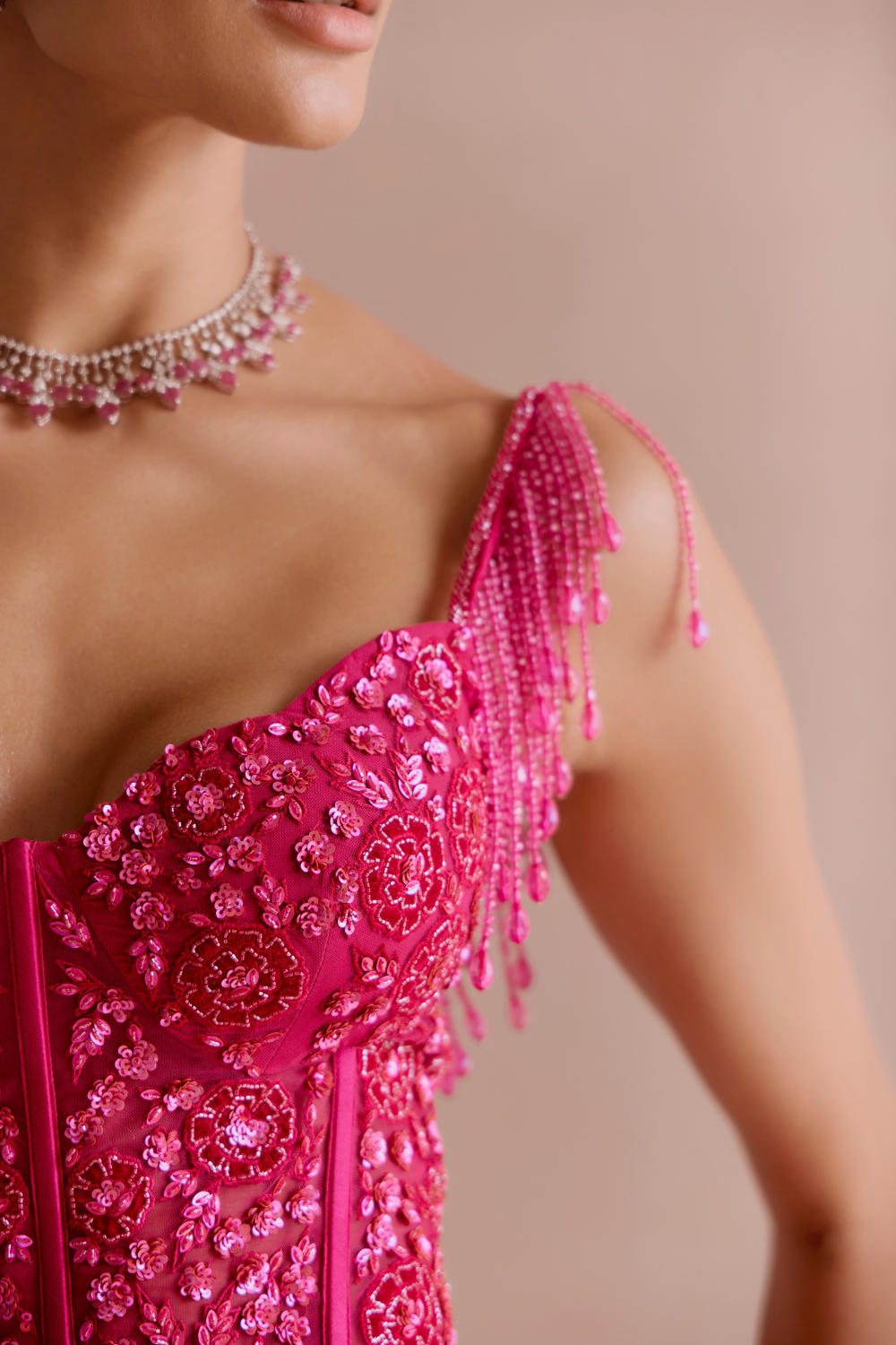 Hot Pink Sharara Set