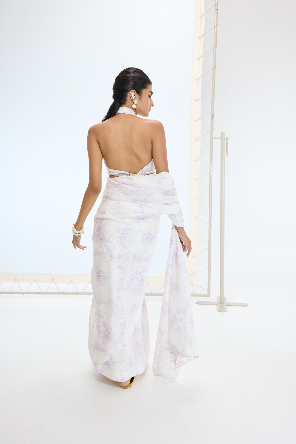 The Ruby Saree in Off-white