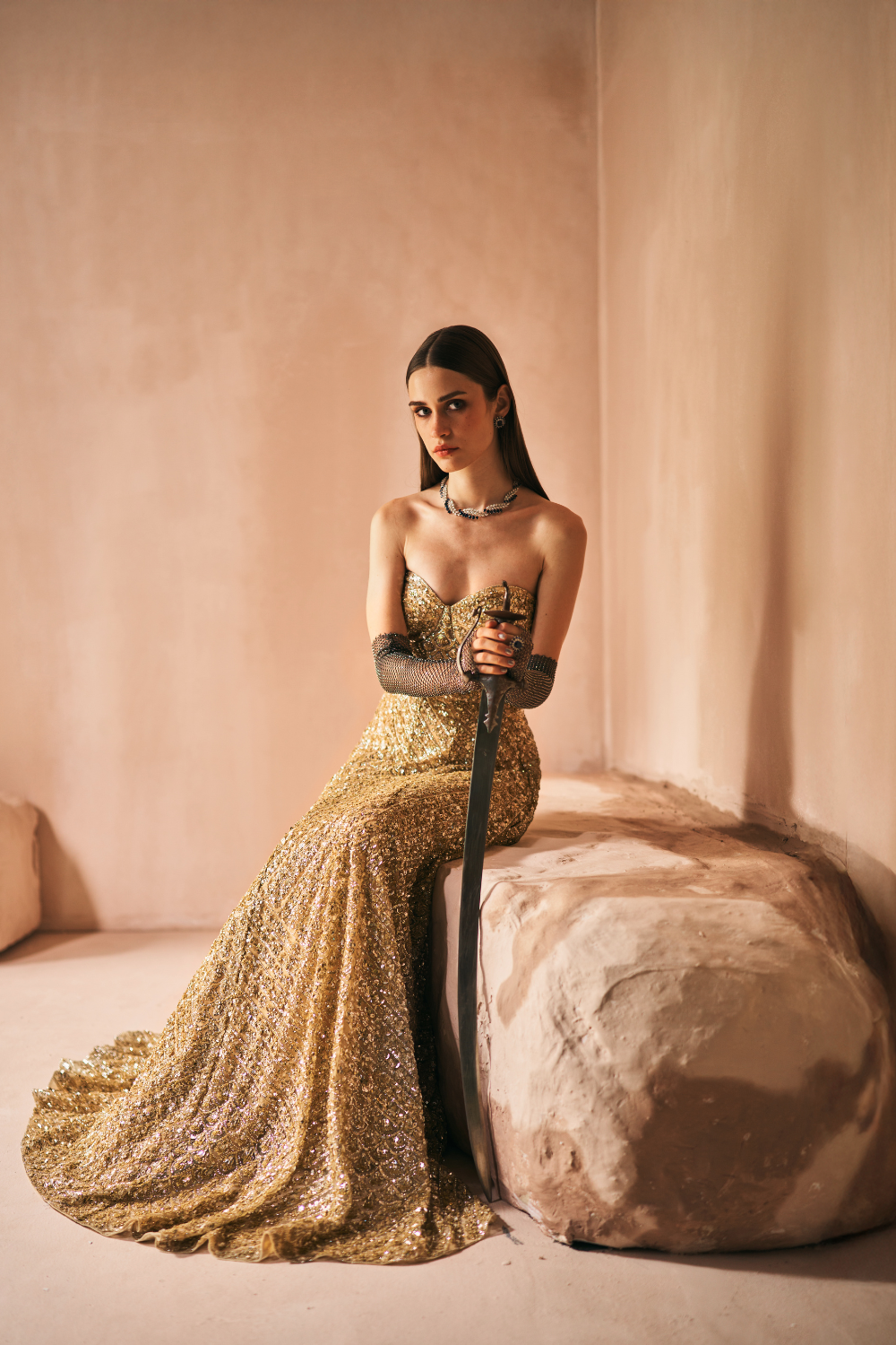 Antique Gold Dust Gown