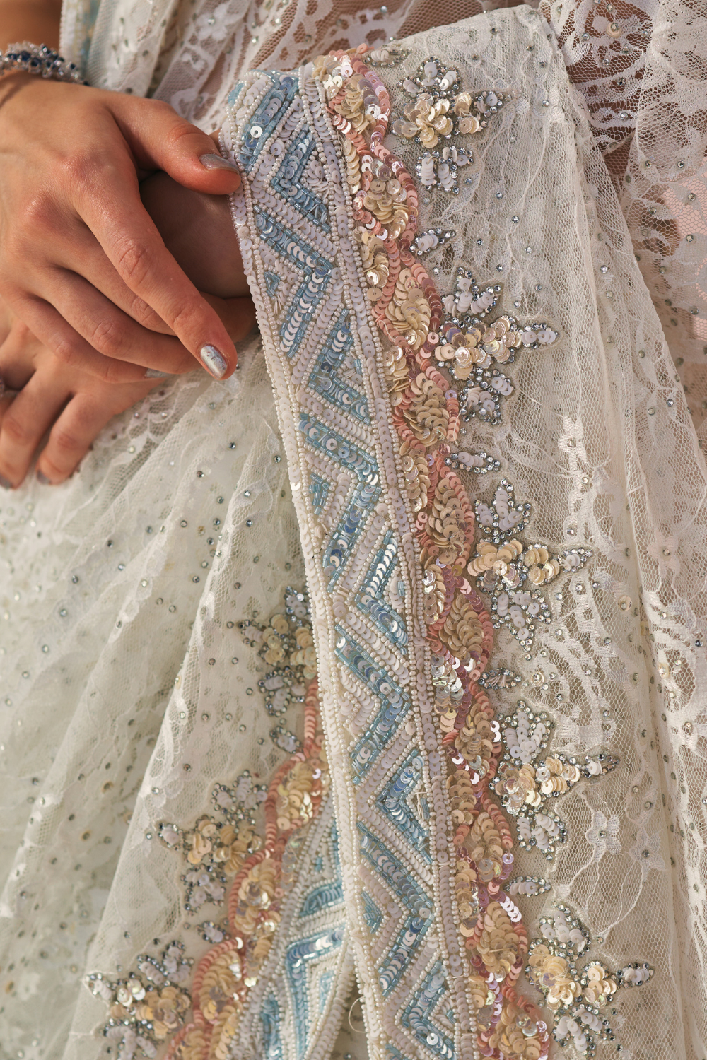 Ivory Whisper Saree Set