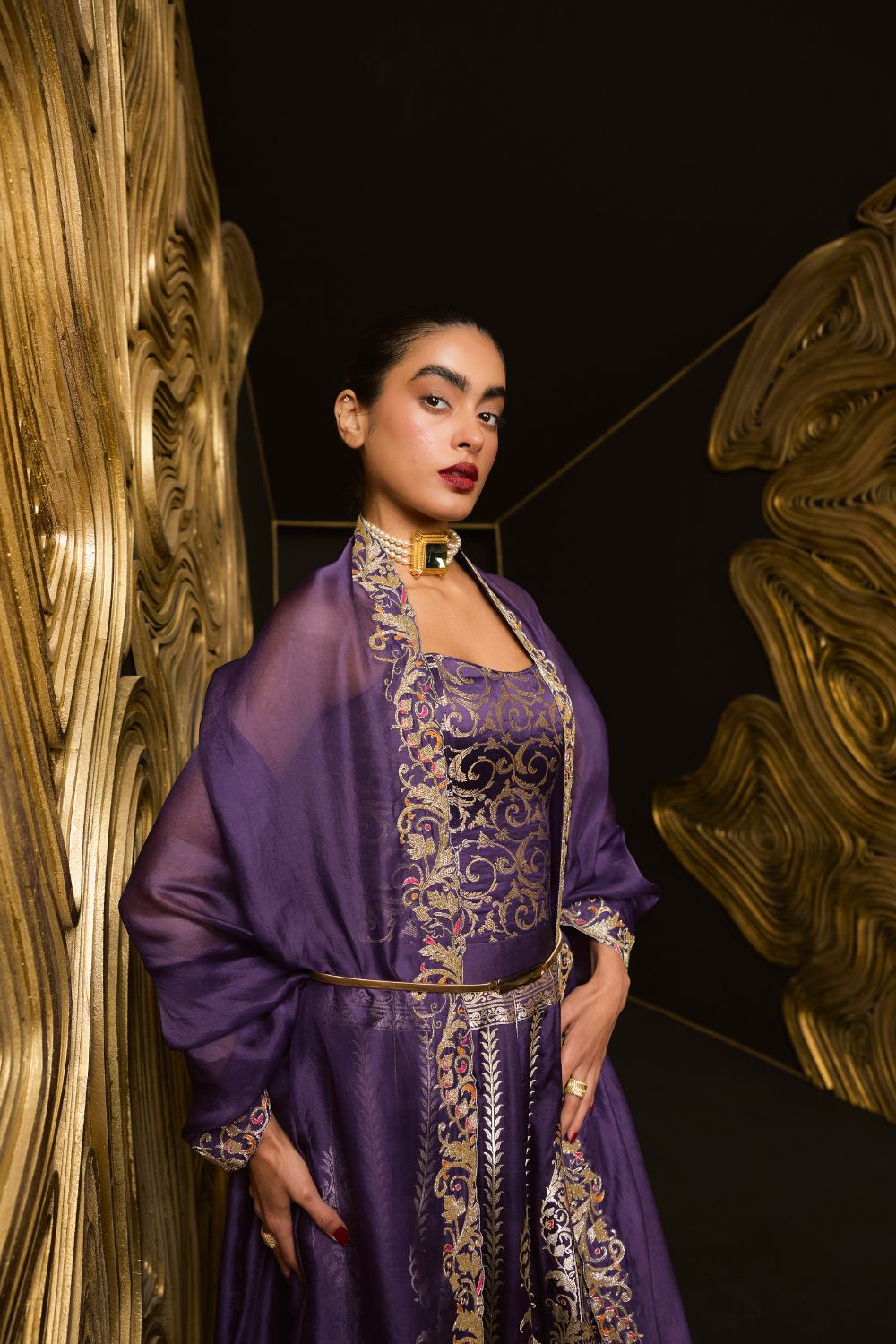 The Forever Mine Lehenga in Purple