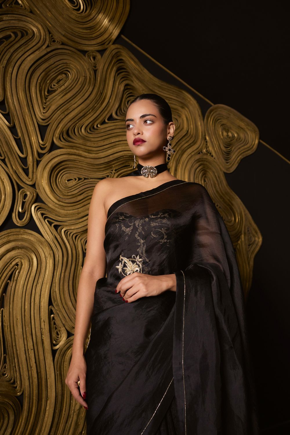 Midnight Kiss Saree Black