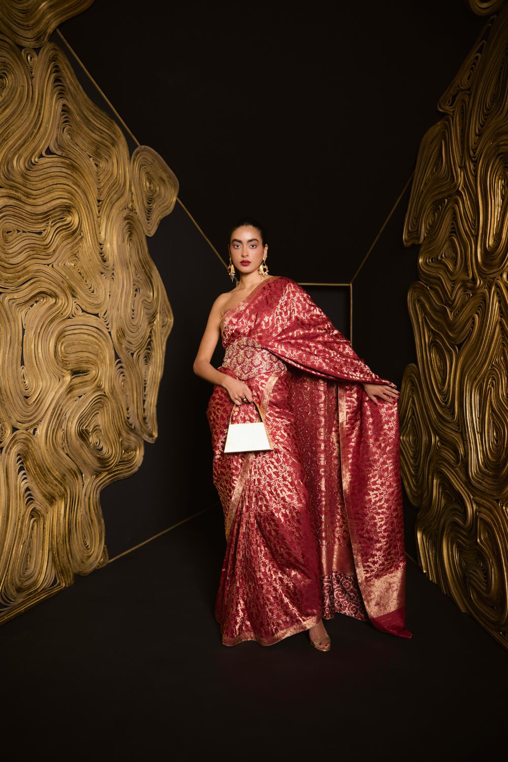 True Love Saree in Maroon