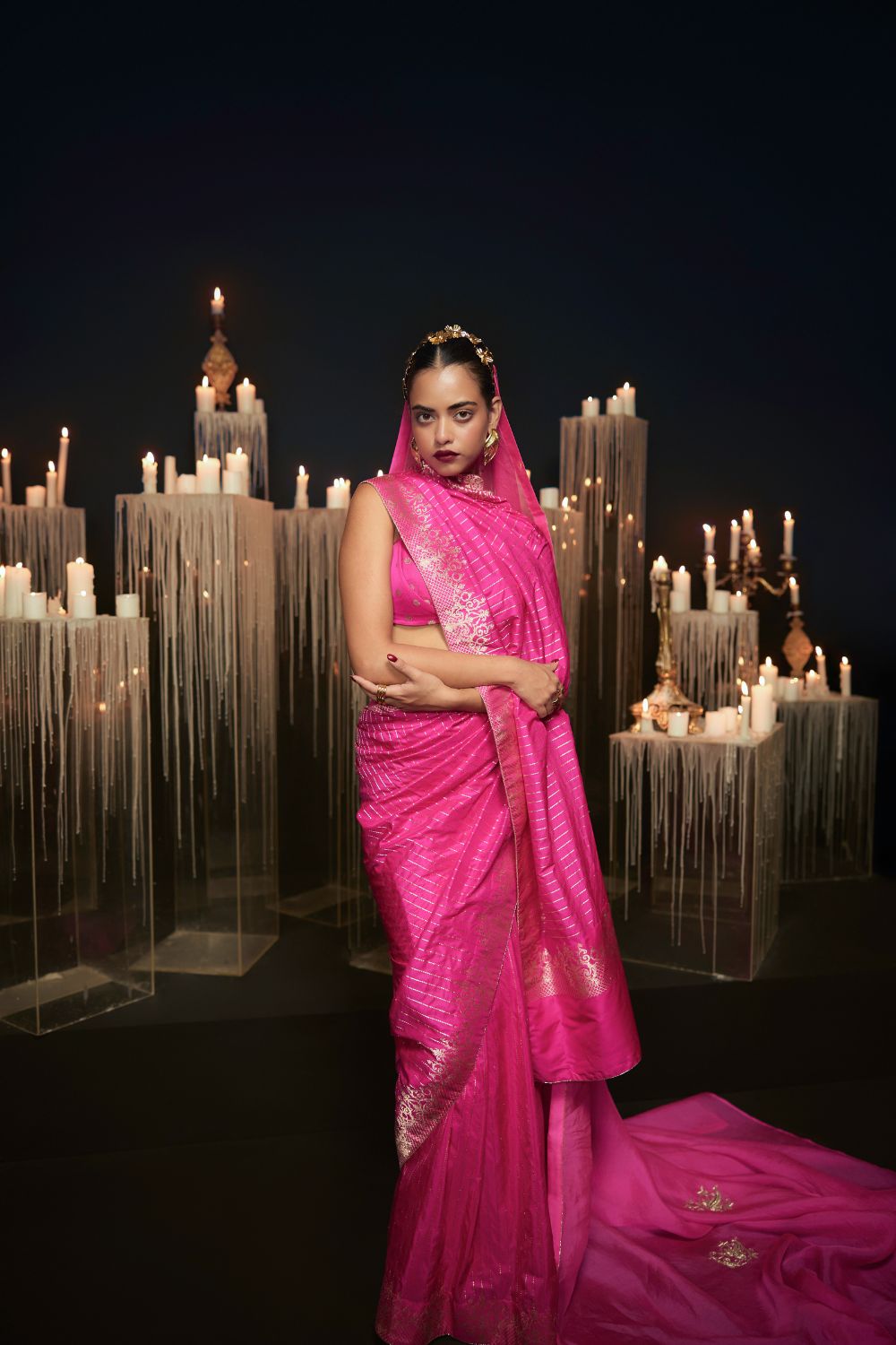 Femme Fatale Saree in Pink
