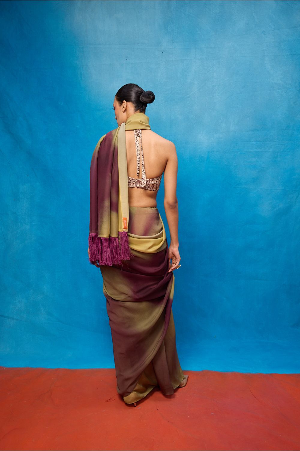 Multicolour Chiffon Digital Print Saree