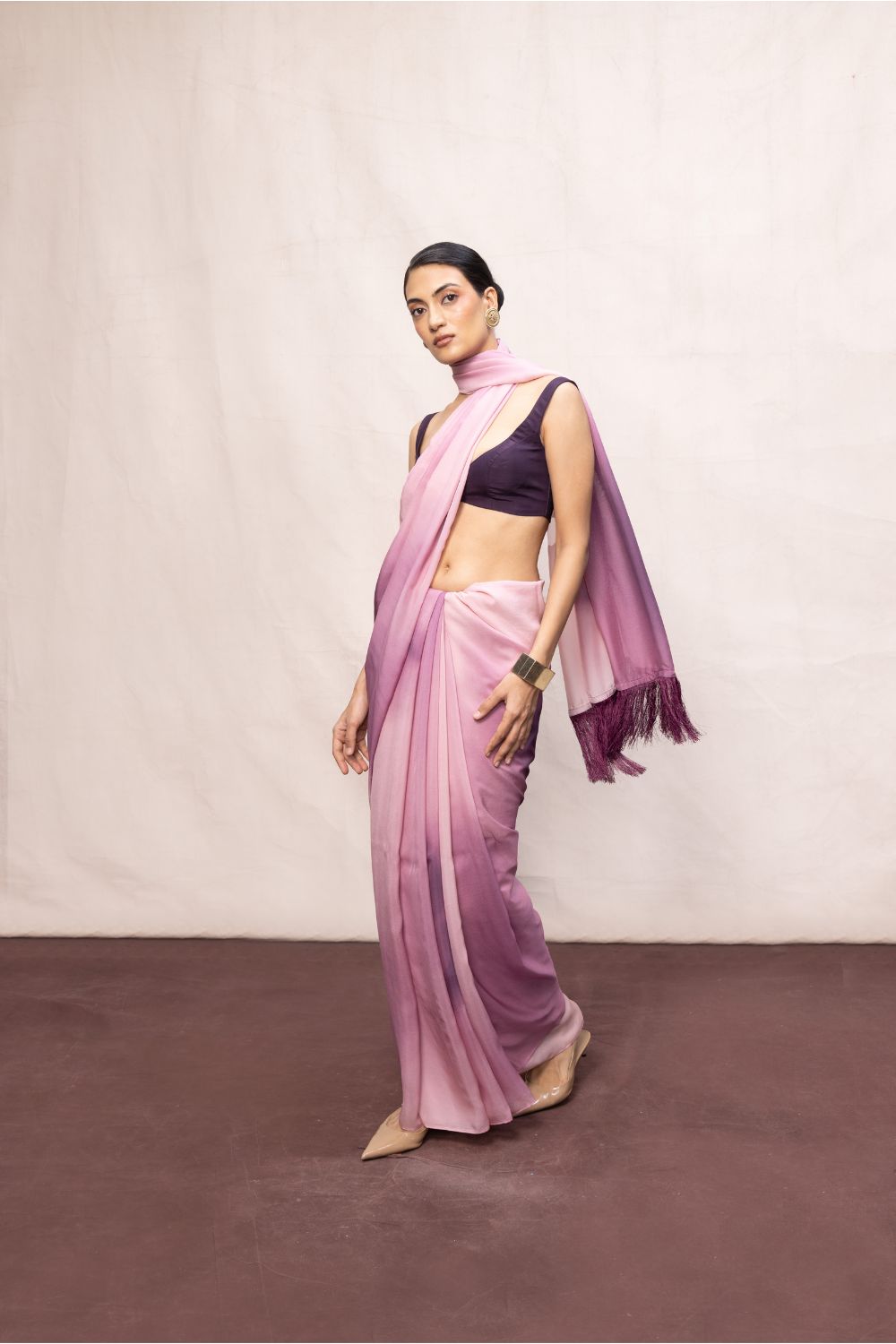 Multicolour Chiffon Digital Print Saree