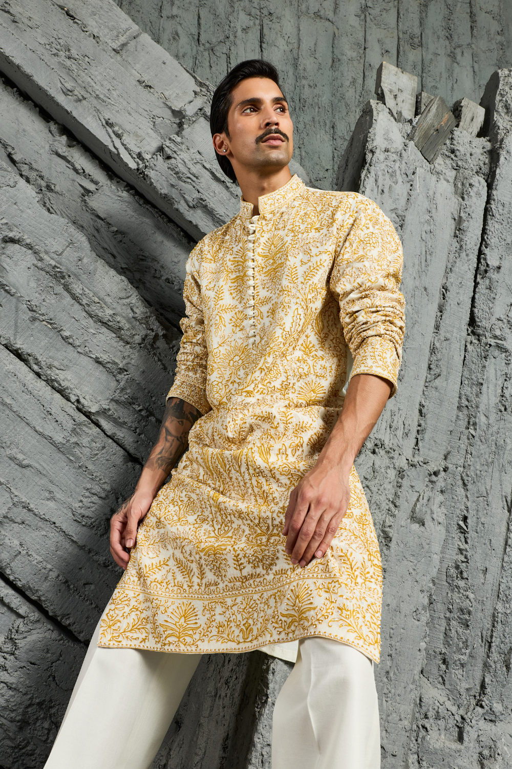 Ivory Gulzar Kurta Set