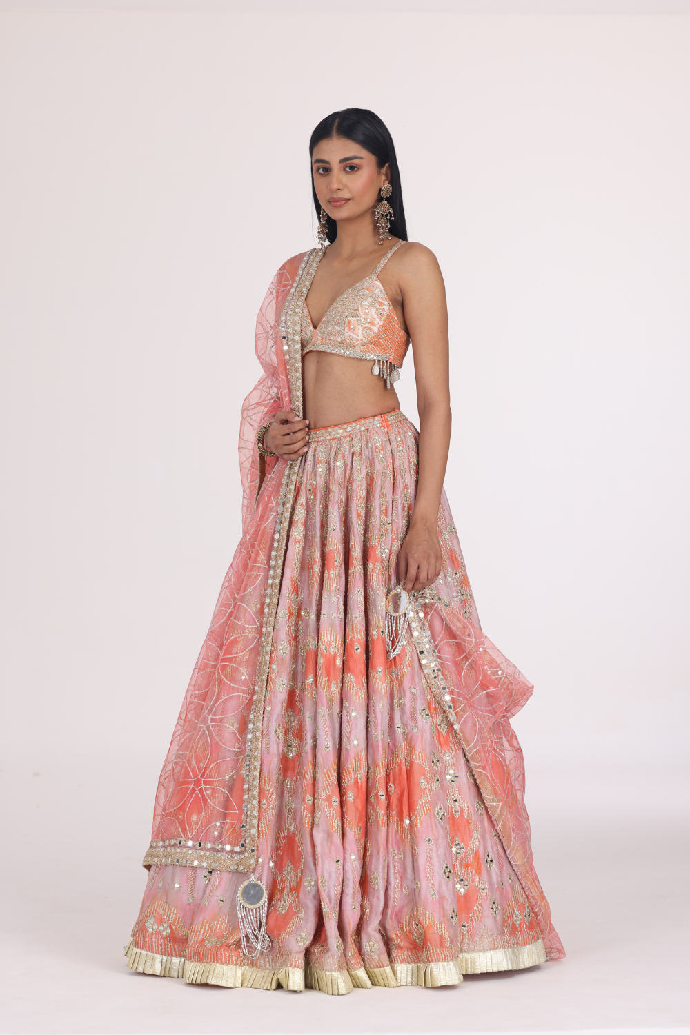 Muted Hues Printed Lehenga