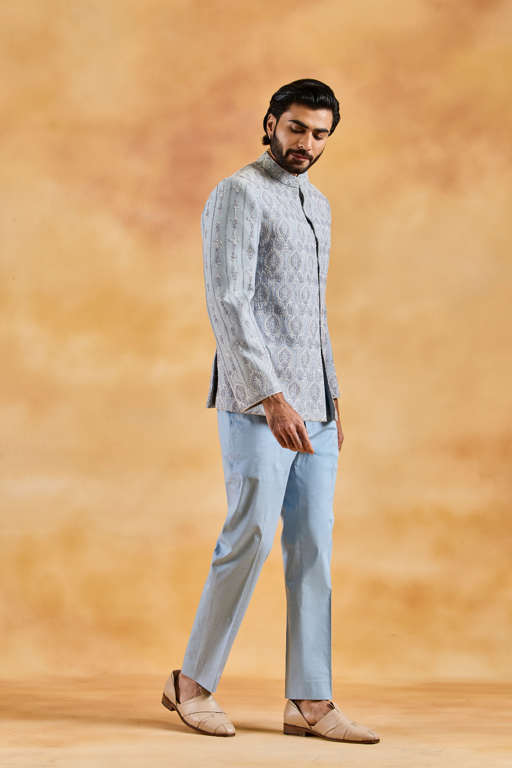Powder Blue Jodhpuri Suit Set