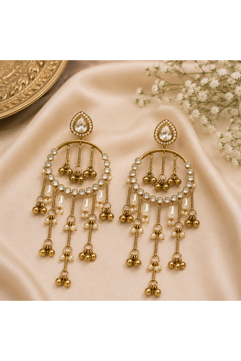 Kundan Tassel Earrings