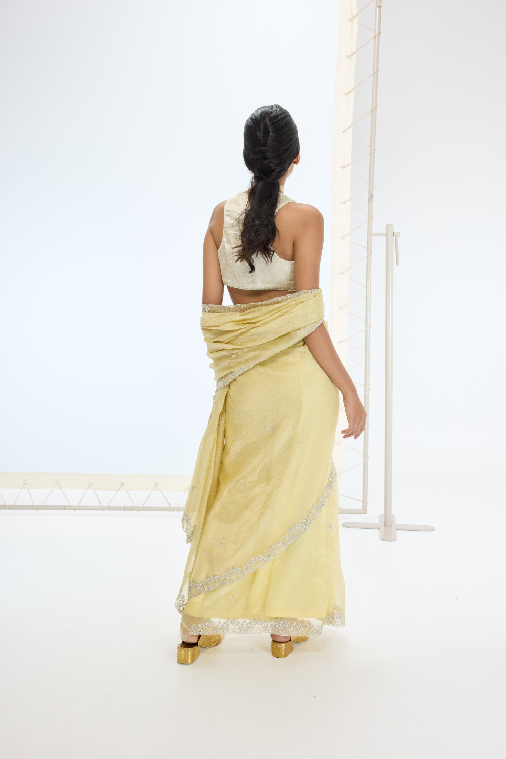 The Eva Saree in Lemon