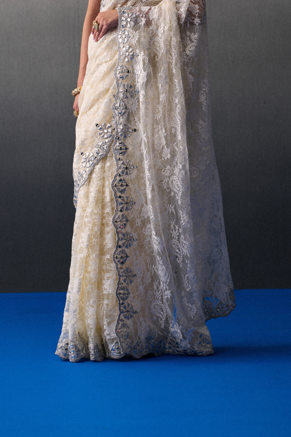 Ivory Sangeet Saree